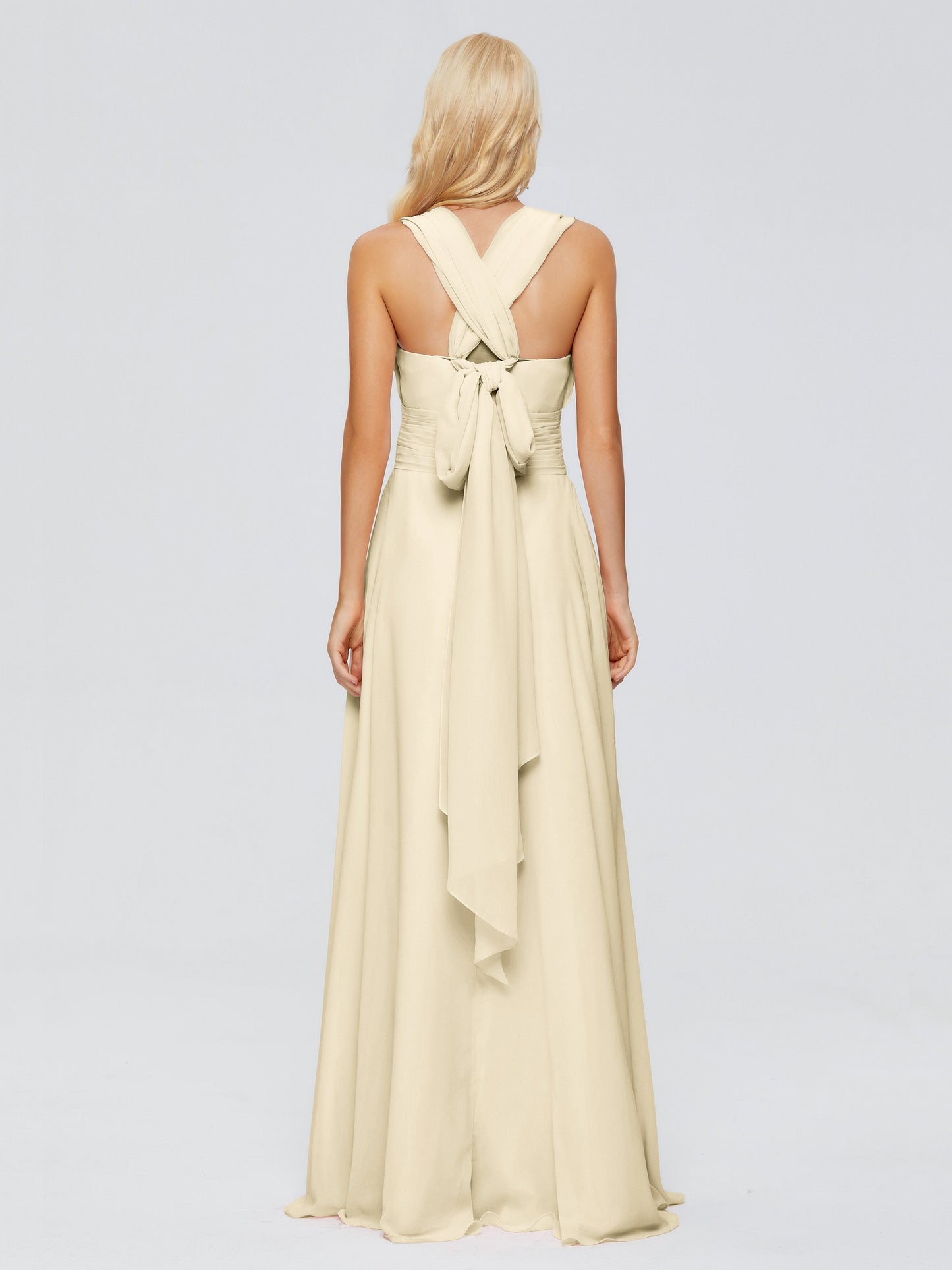 Ximena Straps Ribbon Chiffon Bridesmaid Dresses