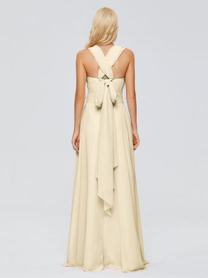Ximena Straps Ribbon Chiffon Bridesmaid Dresses