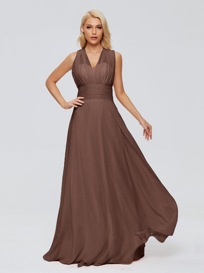 Ximena Straps Ribbon Chiffon Bridesmaid Dresses