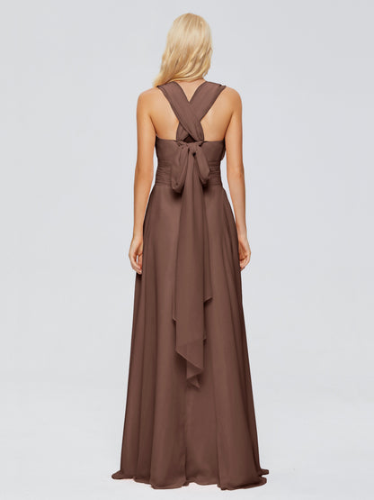 Ximena Straps Ribbon Chiffon Bridesmaid Dresses