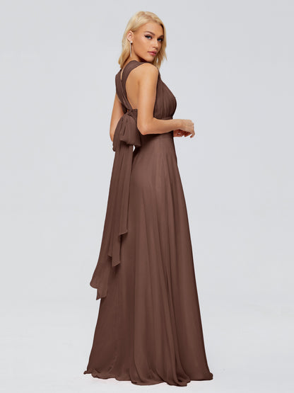 Ximena Straps Ribbon Chiffon Bridesmaid Dresses