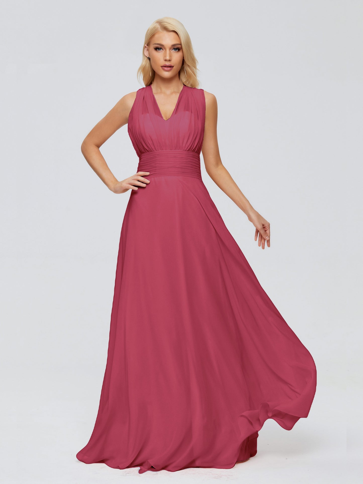 Ximena Straps Ribbon Chiffon Bridesmaid Dresses