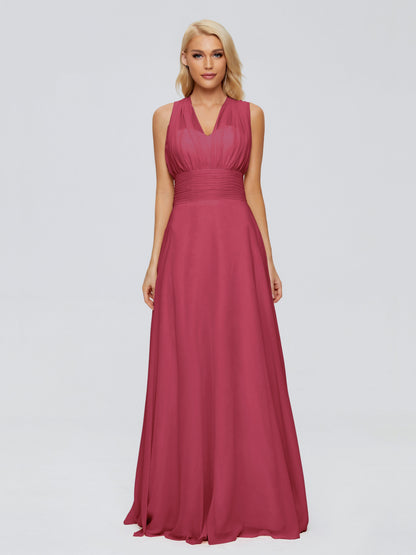 Ximena Straps Ribbon Chiffon Bridesmaid Dresses