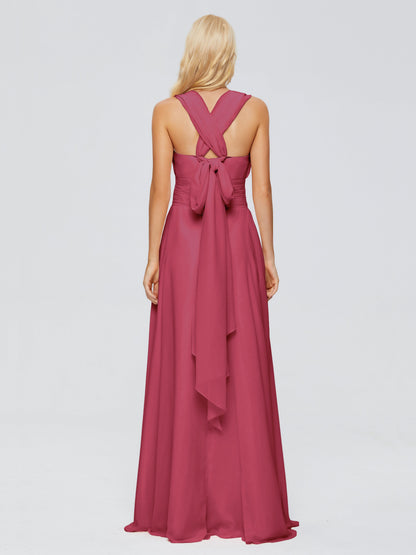Ximena Straps Ribbon Chiffon Bridesmaid Dresses