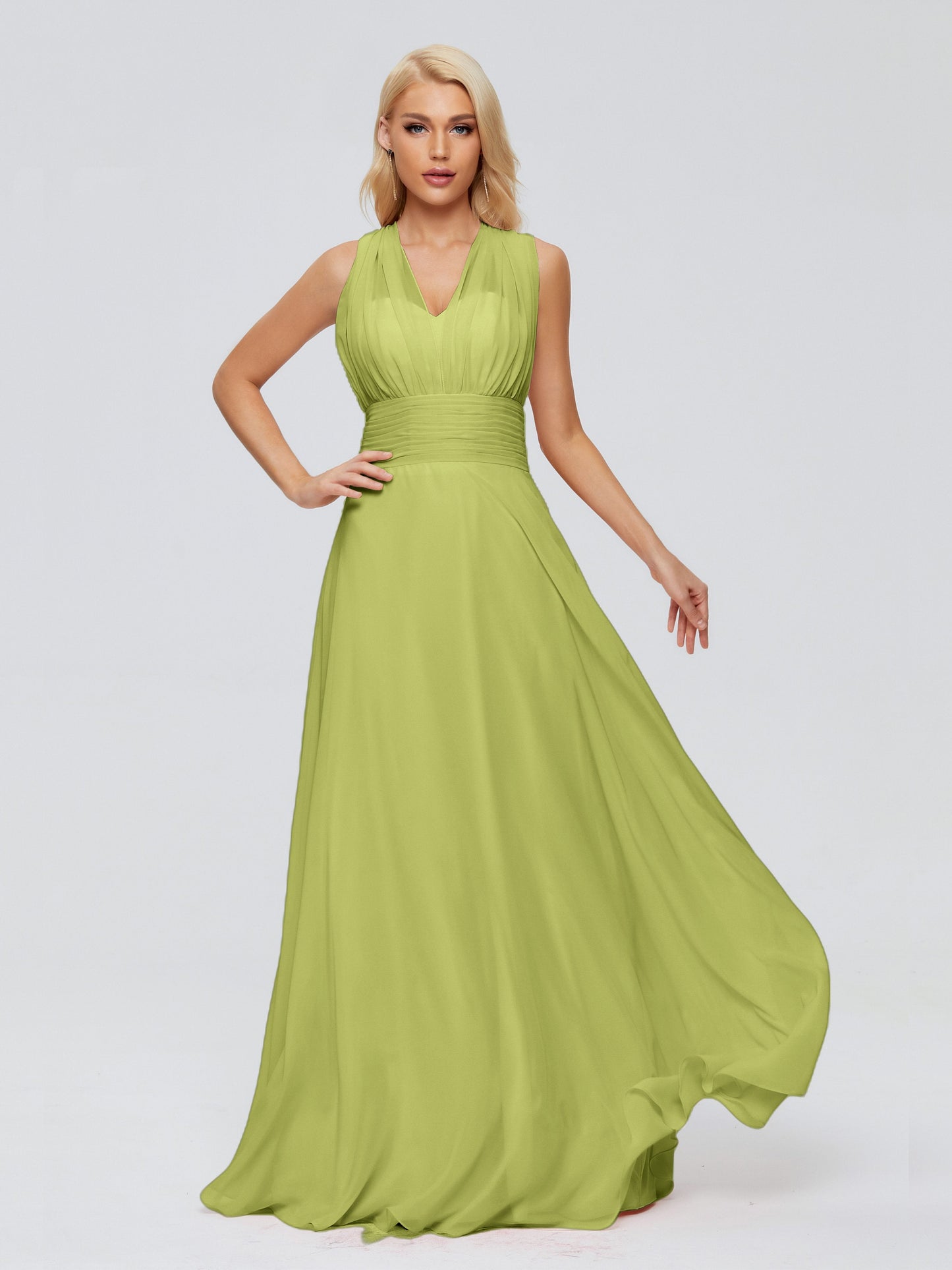 Ximena Straps Ribbon Chiffon Bridesmaid Dresses