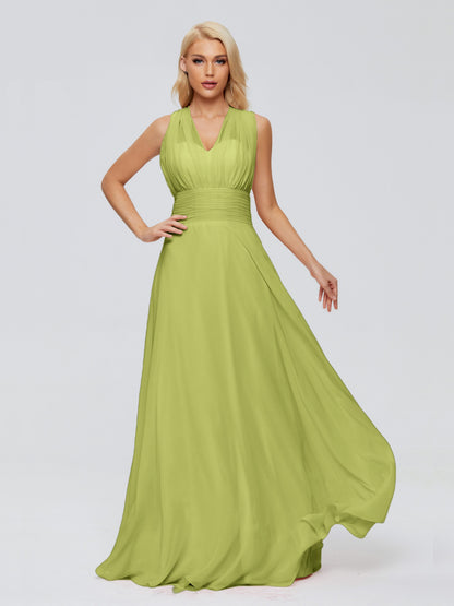 Ximena Straps Ribbon Chiffon Bridesmaid Dresses