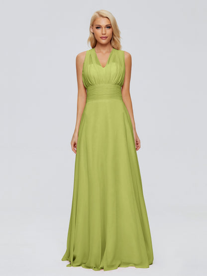 Ximena Straps Ribbon Chiffon Bridesmaid Dresses