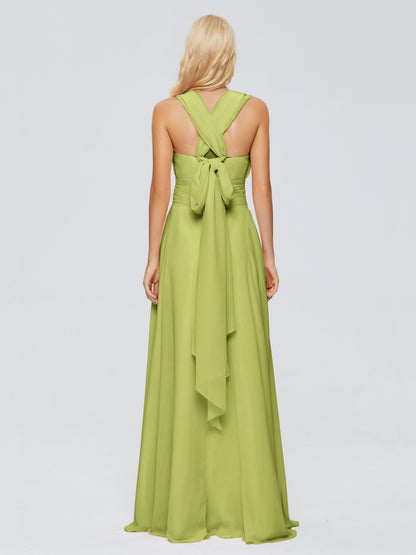 Ximena Straps Ribbon Chiffon Bridesmaid Dresses