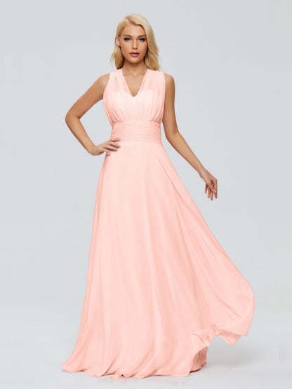 Ximena Straps Ribbon Chiffon Bridesmaid Dresses