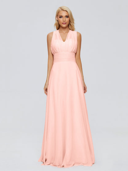 Ximena Straps Ribbon Chiffon Bridesmaid Dresses