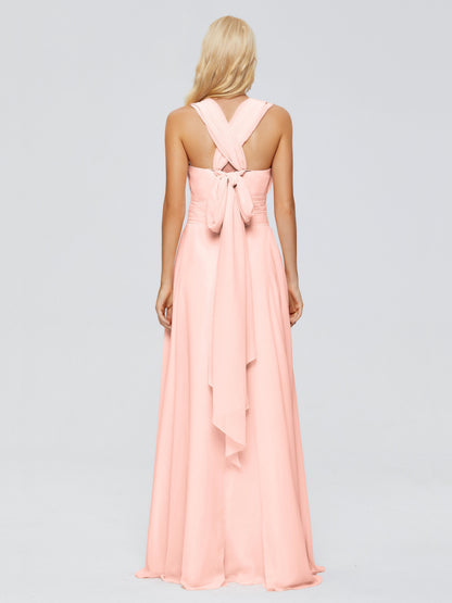 Ximena Straps Ribbon Chiffon Bridesmaid Dresses