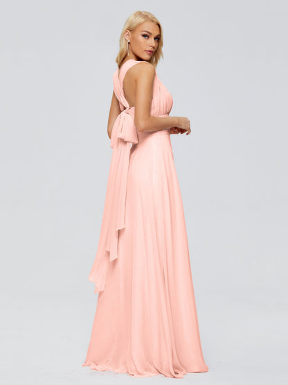 Ximena Straps Ribbon Chiffon Bridesmaid Dresses