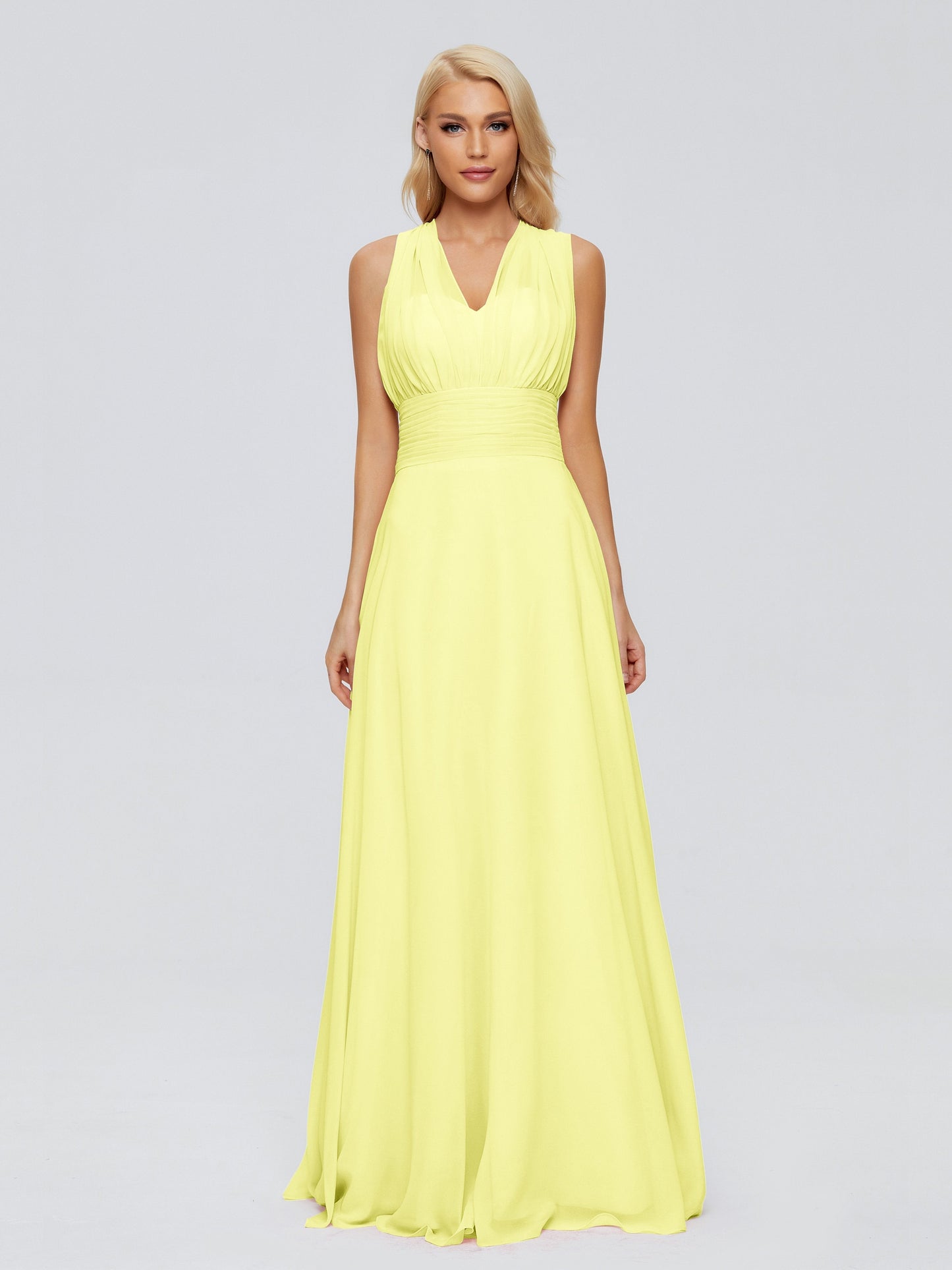 Ximena Straps Ribbon Chiffon Bridesmaid Dresses