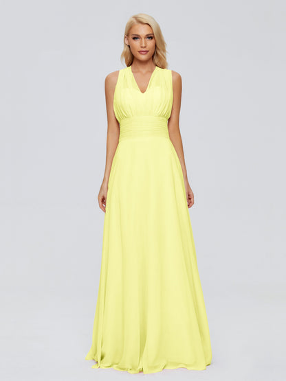 Ximena Straps Ribbon Chiffon Bridesmaid Dresses