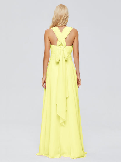 Ximena Straps Ribbon Chiffon Bridesmaid Dresses