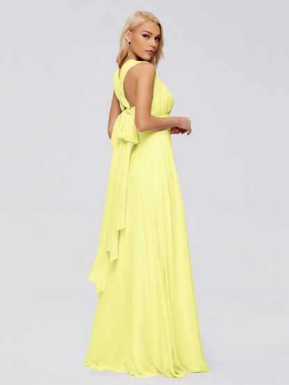 Ximena Straps Ribbon Chiffon Bridesmaid Dresses