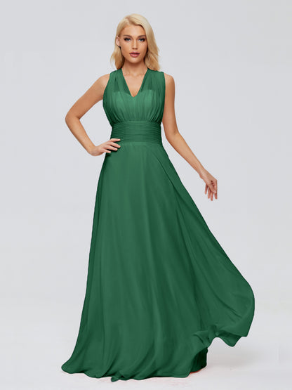 Ximena Straps Ribbon Chiffon Bridesmaid Dresses