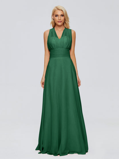 Ximena Straps Ribbon Chiffon Bridesmaid Dresses