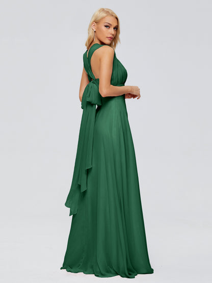 Ximena Straps Ribbon Chiffon Bridesmaid Dresses