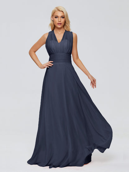 Ximena Straps Ribbon Chiffon Bridesmaid Dresses