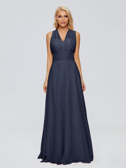 Ximena Straps Ribbon Chiffon Bridesmaid Dresses