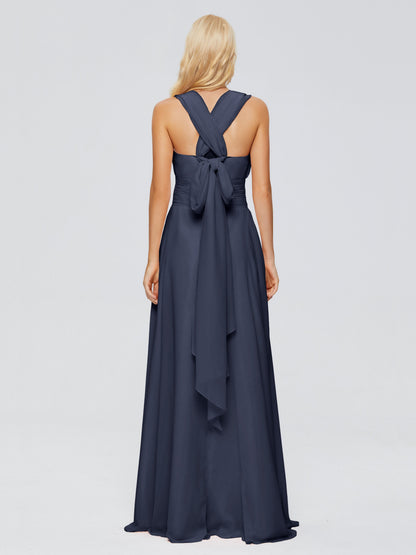 Ximena Straps Ribbon Chiffon Bridesmaid Dresses