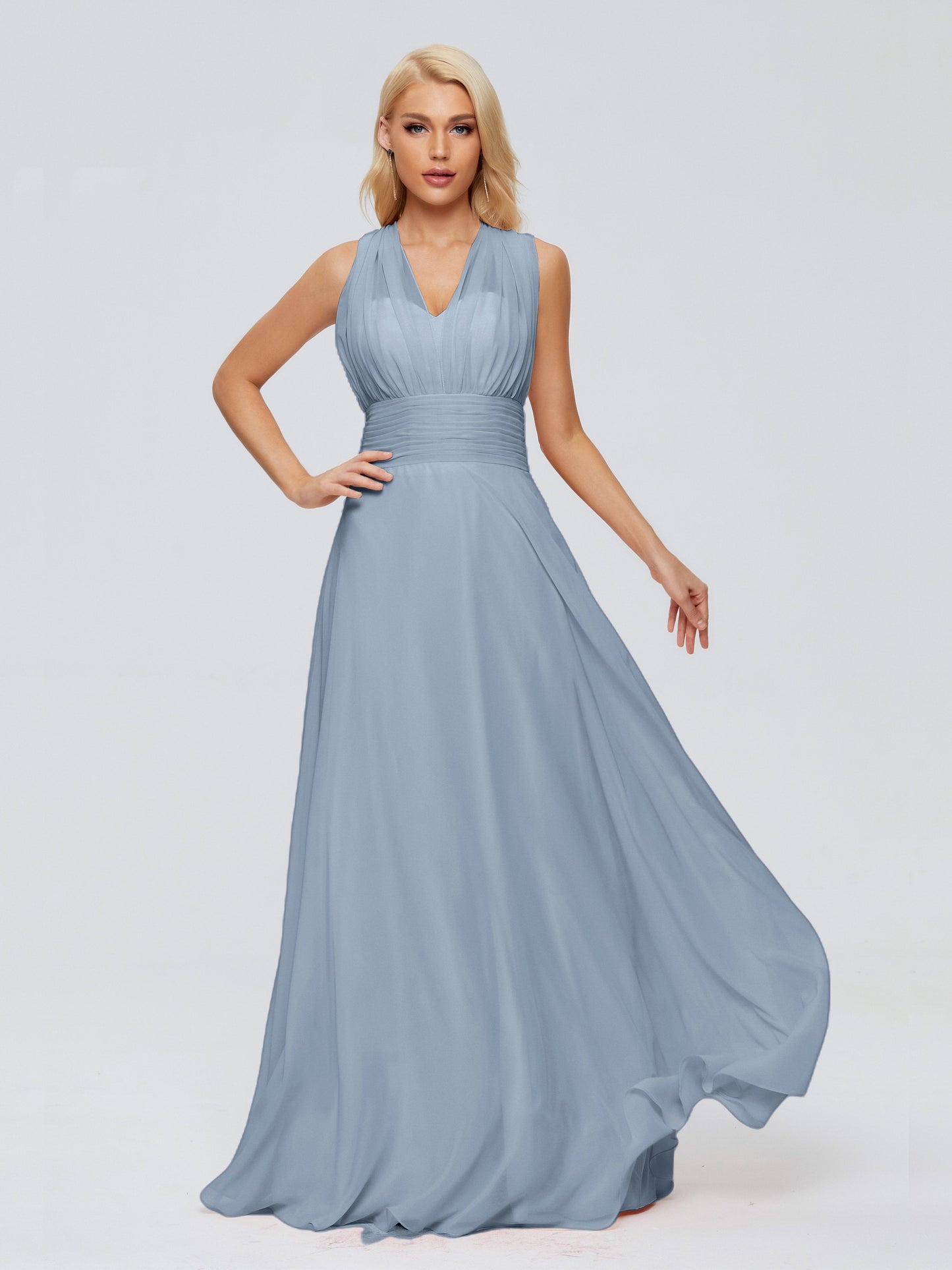 Ximena Straps Ribbon Chiffon Bridesmaid Dresses
