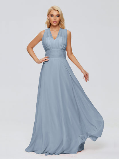 Ximena Straps Ribbon Chiffon Bridesmaid Dresses