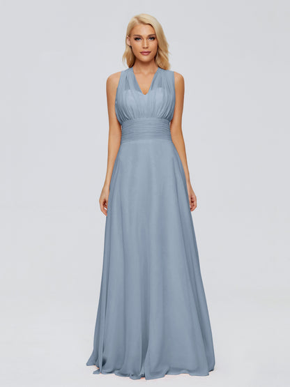 Ximena Straps Ribbon Chiffon Bridesmaid Dresses