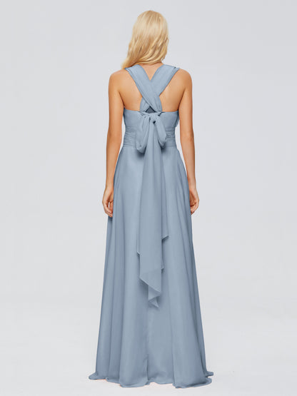 Ximena Straps Ribbon Chiffon Bridesmaid Dresses