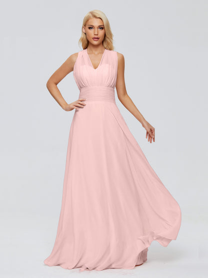 Ximena Straps Ribbon Chiffon Bridesmaid Dresses