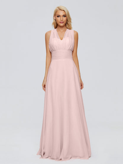 Ximena Straps Ribbon Chiffon Bridesmaid Dresses