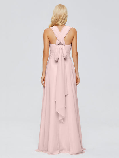 Ximena Straps Ribbon Chiffon Bridesmaid Dresses