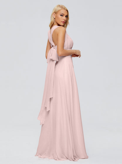 Ximena Straps Ribbon Chiffon Bridesmaid Dresses