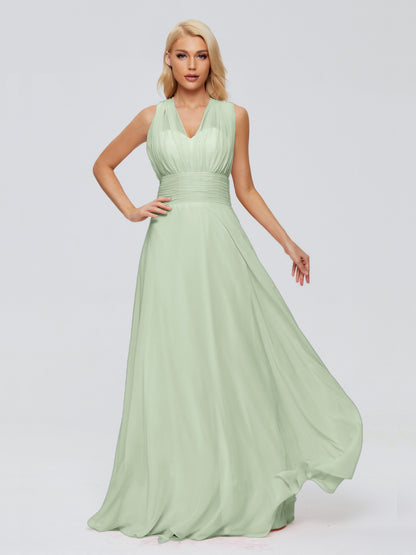Ximena Straps Ribbon Chiffon Bridesmaid Dresses