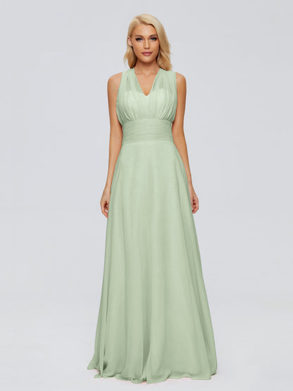 Ximena Straps Ribbon Chiffon Bridesmaid Dresses