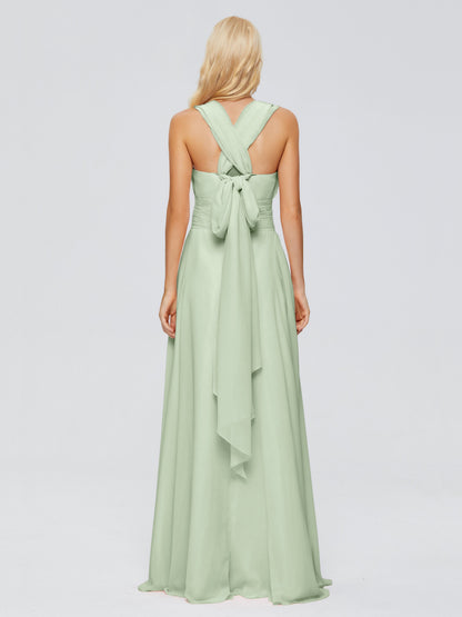 Ximena Straps Ribbon Chiffon Bridesmaid Dresses