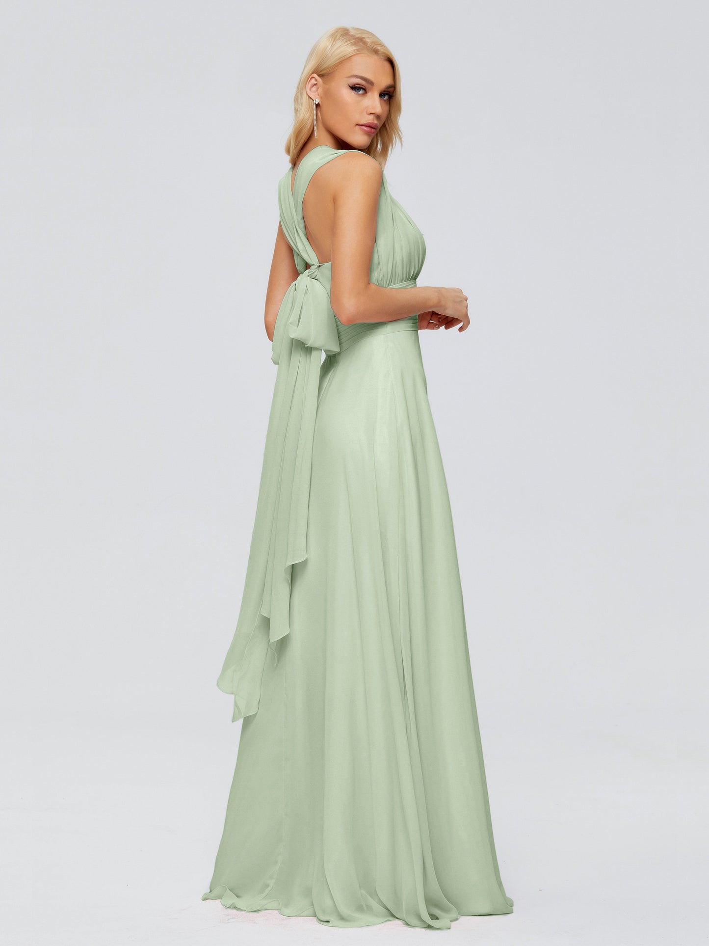 Ximena Straps Ribbon Chiffon Bridesmaid Dresses