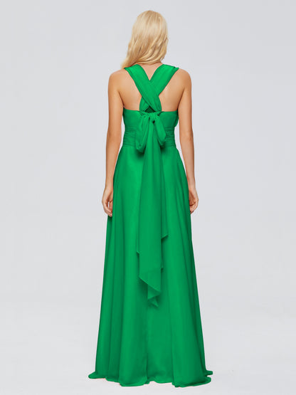 Ximena Straps Ribbon Chiffon Bridesmaid Dresses