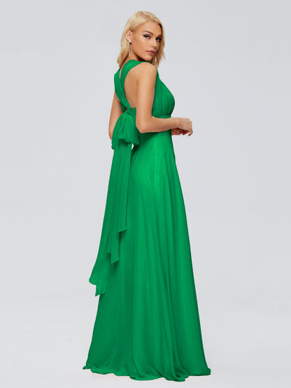 Ximena Straps Ribbon Chiffon Bridesmaid Dresses