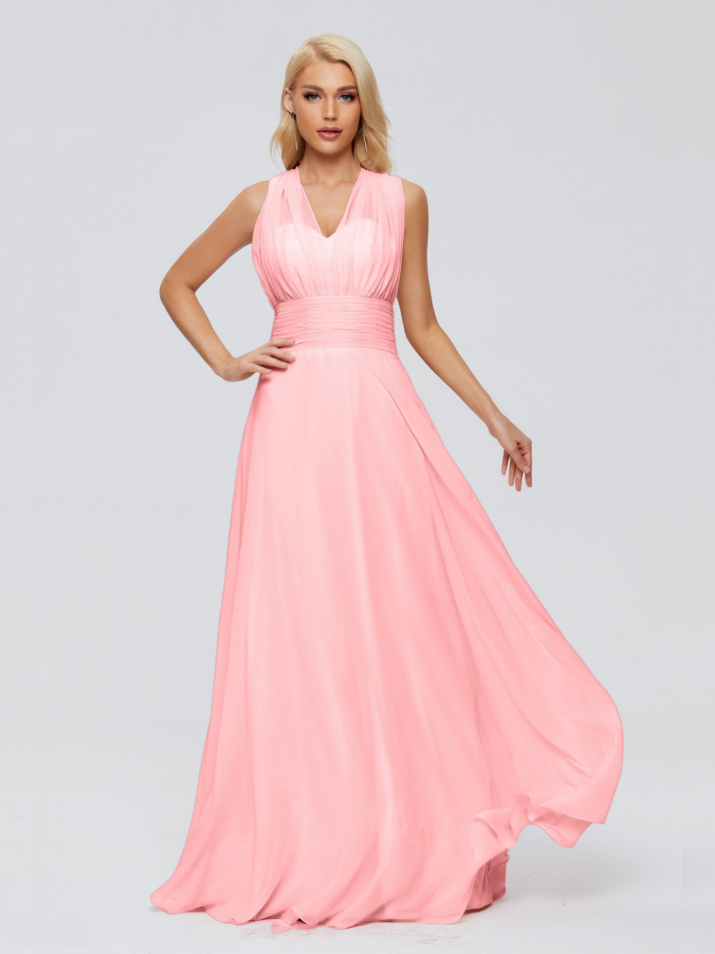 Ximena Straps Ribbon Chiffon Bridesmaid Dresses