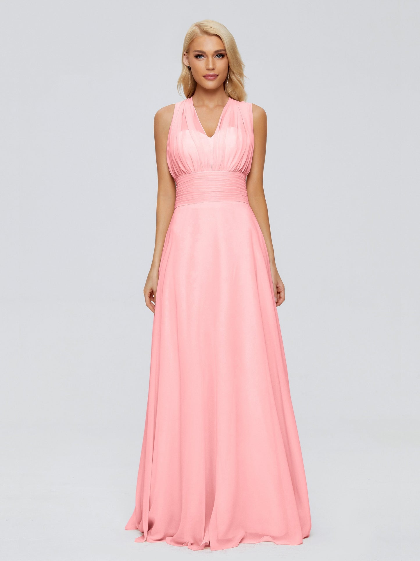 Ximena Straps Ribbon Chiffon Bridesmaid Dresses