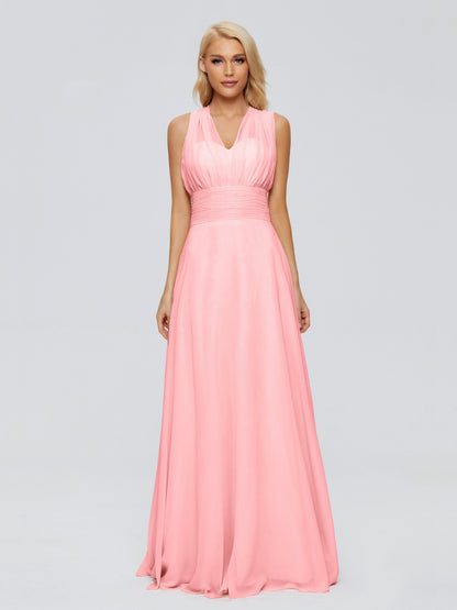 Ximena Straps Ribbon Chiffon Bridesmaid Dresses