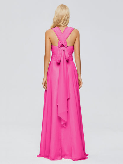Ximena Straps Ribbon Chiffon Bridesmaid Dresses