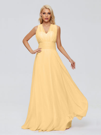Ximena Straps Ribbon Chiffon Bridesmaid Dresses