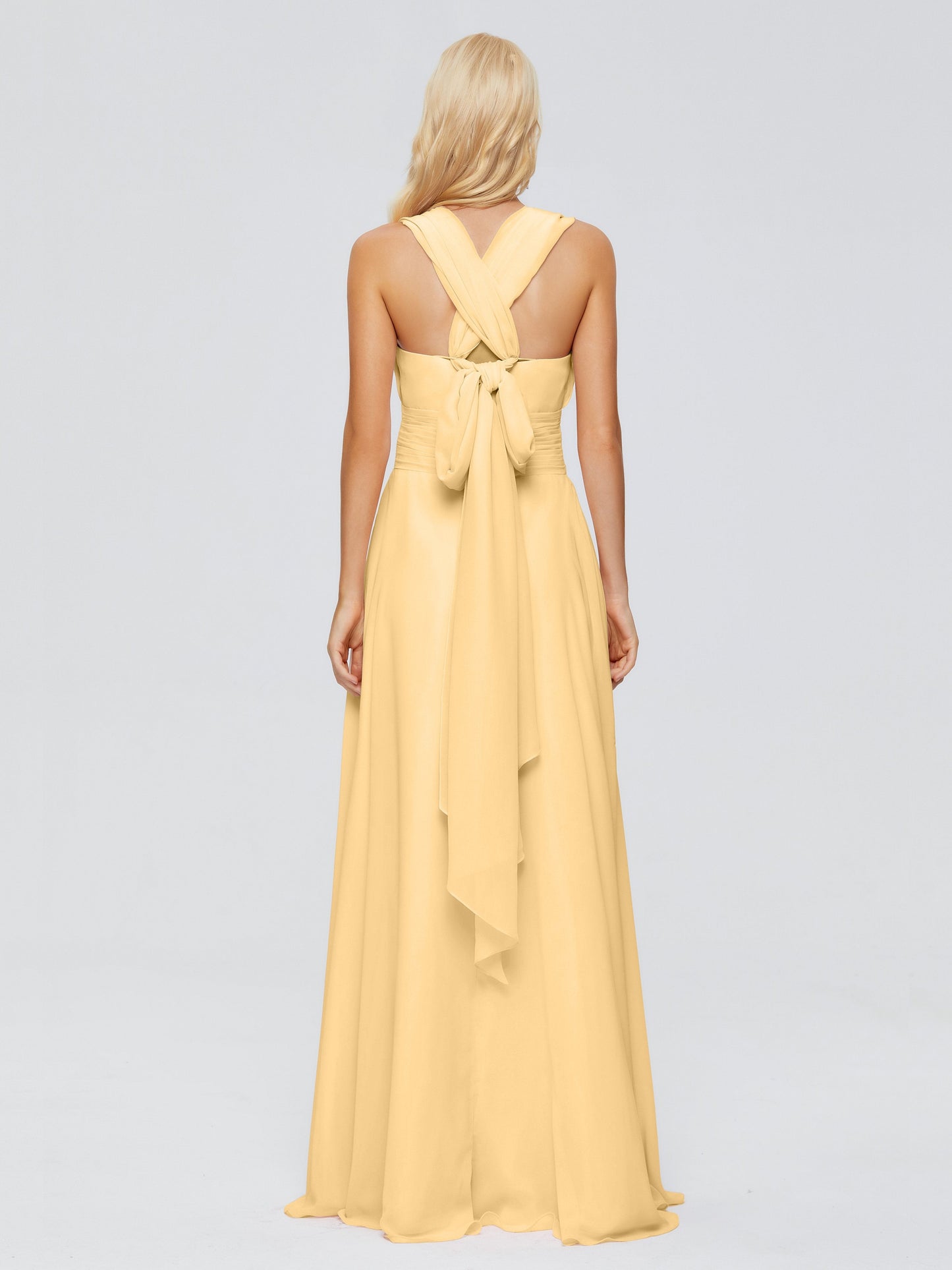 Ximena Straps Ribbon Chiffon Bridesmaid Dresses
