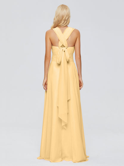 Ximena Straps Ribbon Chiffon Bridesmaid Dresses