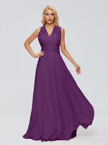 Ximena Straps Ribbon Chiffon Bridesmaid Dresses