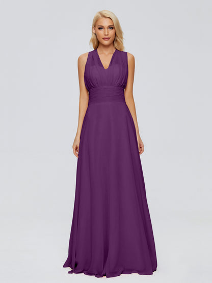 Ximena Straps Ribbon Chiffon Bridesmaid Dresses