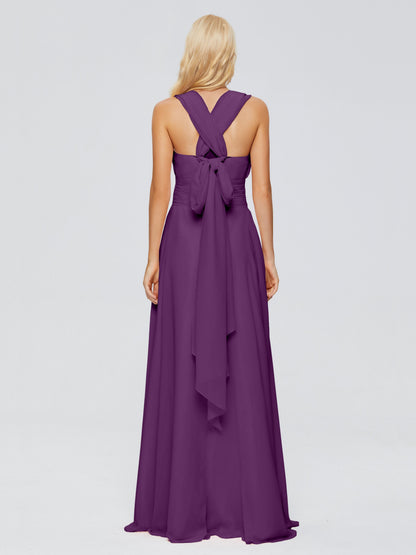 Ximena Straps Ribbon Chiffon Bridesmaid Dresses